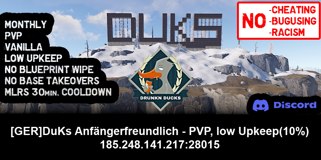 [GER]DuKs Anfängerfreundlich - PVP, low Upkeep